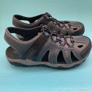 Ozark Trail Men's Blue/Gray Hiking Outdoor Adj. Waterproof Sandals-Size 8